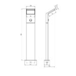 Κολωνάκι Trio Lighting LED 9W  Ανθρακί Αλουμίνιο 900lm 3000K IP54 521169142