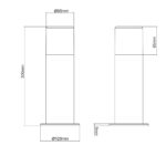 Κολωνάκι Trio Lighting   E27 Σκουριά Αλουμίνιο   IP44 522260124