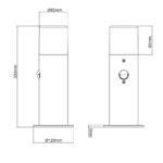 Κολωνάκι Trio Lighting   E27 Ανθρακί Αλουμίνιο   IP44 522260142