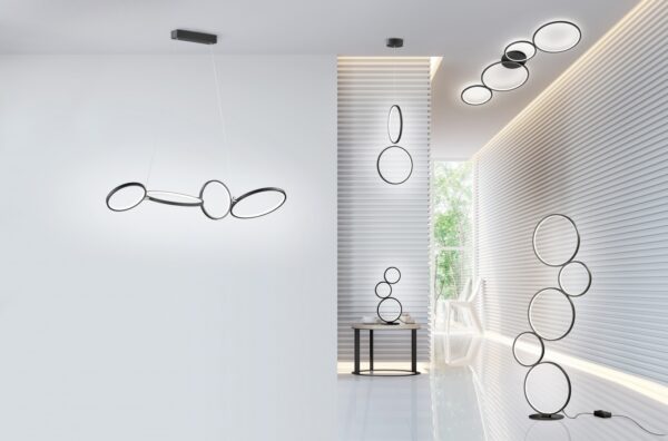 Πορτατίφ Trio Lighting LED 17W  Μαύρο Ματ Μεταλλικό Dimmable 1500lm 3000K  522610332