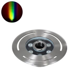 GloboStar® UNDERWATER-DENIS 90434 Υποβρύχιο Χωνευτό Φωτιστικό Σποτ Ειδικό για Σιντριβάνια – Πισίνες – Τζακούζι LED 9W 765lm 30° DC 24V Αδιάβροχο IP68 Φ21 x Υ7.5cm RGBW DMX512 – Ανοξείδωτο Ατσάλι SS304 – 3 Years Warranty