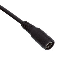 GloboStar® 70748 Καλώδιο Τροφοδοσίας DC 2 Μέτρων από Female 2.1×5.5mm σε 2 x 0.3mm Ατερμάτιστο Καλώδιο Μ200 x Π1.1cm Μαύρο