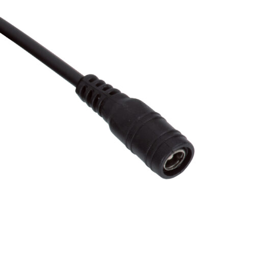 GloboStar® 70748 Καλώδιο Τροφοδοσίας DC 2 Μέτρων από Female 2.1×5.5mm σε 2 x 0.3mm Ατερμάτιστο Καλώδιο Μ200 x Π1.1cm Μαύρο
