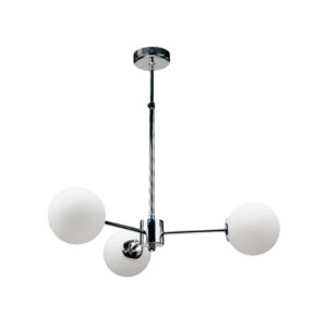 InLight Κρεμαστό φωτιστικό από χρώμιο μέταλλο και λευκή οπαλίνα (5321-3)