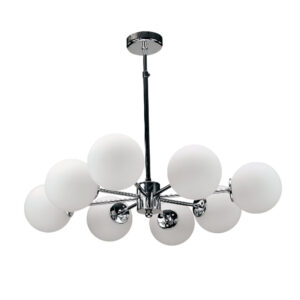 InLight Κρεμαστό φωτιστικό από χρώμιο μέταλλο και λευκή οπαλίνα (5321-8)