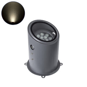 GloboStar® FLOOD-MILO 90735 Κινούμενος Προβολέας – Σποτ Φωτισμού Wall Washer για Φωτισμό Κτιρίων LED 12W 1140lm 10° AC 220-240V Αδιάβροχο IP67 Φ17 x Υ26cm Φυσικό Λευκό 4500K – Γκρι Ανθρακί – 3 Χρόνια Εγγύηση