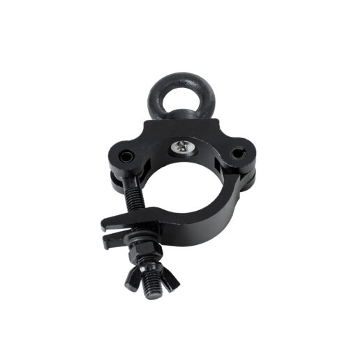 GloboStar® CLAMPS 51182 Επαγγελματικός Γάντζος Hook Αλουμινίου Ύψηλης Αντοχής για Κρέμαση, Στήριξη & Τοποθέτηση Προϊόντων Stage σε Τράσες – Μ16 x Π12 x Υ3cm – Μαύρο