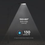 LED Φωτιστικό Δρόμου 120W V-TAC PRO Samsung Chip 15600lm Γκρι Αδιάβροχο IP66 Φυσικό Λευκό 4000K – 542