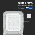 LED Φωτιστικό Δρόμου 120W V-TAC PRO Samsung Chip 15600lm Γκρι Αδιάβροχο IP66 Φυσικό Λευκό 4000K – 542