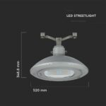 LED Φωτιστικό Δρόμου 100W V-TAC PRO Samsung Chip 13000lm Γκρι Αδιάβροχο IP65 Φυσικό Λευκό 4000K – 545