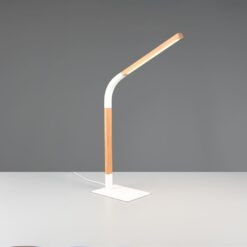 Φωτιστικό Γραφείου NORRIS Trio Lighting LED 7W 950lm 3000K Dimmable Αφής  Λευκό Ματ & Ξύλο – 545210131