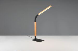 Φωτιστικό Γραφείου NORRIS Trio Lighting LED 7W 950lm 3000K Dimmable Αφής Μαύρο Ματ & Ξύλο – 545210132