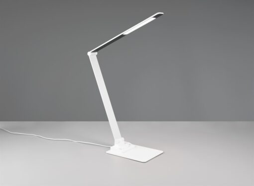 Φωτιστικό Γραφείου TRAVIS  Trio Lighting LED 6.5W 650lm CCT Dimmable Αφής με Θύρα Φόρτισης USB  Λευκό Ματ – 545310131