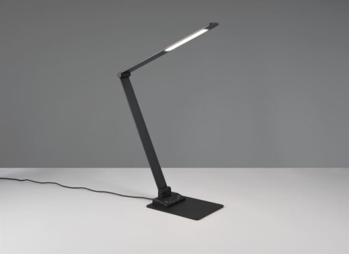 Φωτιστικό Γραφείου Trio Lighting LED 6.5W 650lm CCT Dimmable Αφής με Θύρα Φόρτισης USB  Μαύρο Ματ – 545310132