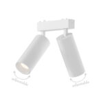 InLight Φωτιστικό LED 2x9W 3000K για Ultra-Thin μαγνητική ράγα σε λευκή απόχρωση D:16cmX4,4cm (T03801-WH)