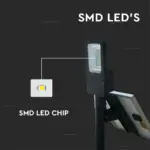 LED Ηλιακό φωτιστικό δρόμου 50W Φυσικό 4000K Μαύρο V-TAC – 5502