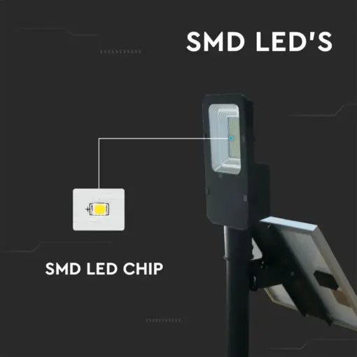LED Ηλιακό φωτιστικό δρόμου 50W Φυσικό 4000K Μαύρο V-TAC – 5502