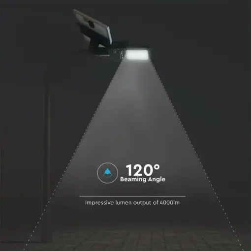 LED Ηλιακό φωτιστικό δρόμου 50W Φυσικό 4000K Μαύρο V-TAC – 5502