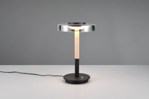 Πορτατιφ Ξύλο με Φιμέ Γυαλί CELESTE LED 10W 1050lm Dimmable Αφής 3000K Trio Lighting – 554910132