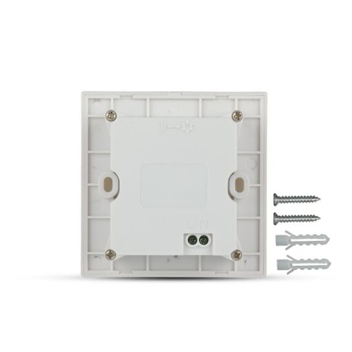 LED SPOT Επιτοίχιο για Σκαλοπάτια 3W V-TAC με Αισθητήρα Λευκό Τετράγωνο Φυσικό Λευκό 4500K – 5570