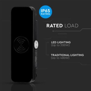 Ανιχνευτής κίνησης Microwave Max 200W Μαύρο V-TAC – 5572