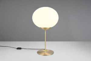 Πορτατιφ Ματ Ορείχαλκο & Οπάλ Γυαλί FOMENTO 1xE27 Φ30 με Διακόπτη Trio Lighting – 563100108