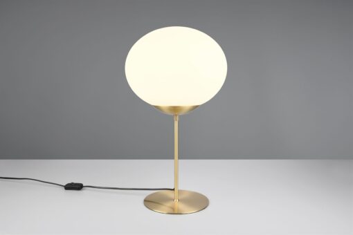 Πορτατιφ Ματ Ορείχαλκο & Οπάλ Γυαλί FOMENTO 1xE27 Φ30 με Διακόπτη Trio Lighting – 563100108