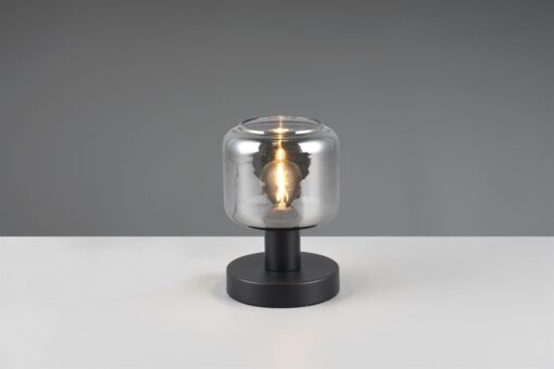 Πορτατιφ Μαύρο Ματ & Γυαλί MATARO 1xE14 Trio Lighting – 564100132