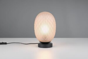 Πορτατιφ Μαύρο Ματ με Μελί Ανάγλυφο Γυαλί FACETTE 1xE27 Trio Lighting – 564200113