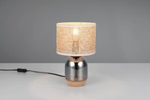 Πορτατίφ με Γυαλινο Σώμα & Μπεζ Ψάθινο Αμπαζούρ Φ20 TARA 1x E27 Trio Lighting – 564900157