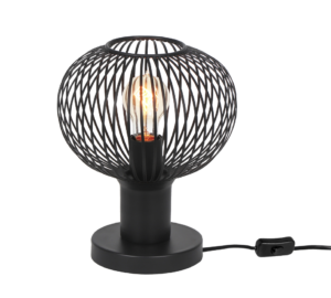 Πορτατιφ Μαύρο Ματ Μεταλλικό Πλέγμα Φ23 GILA 1x E27 Trio Lighting – 565700132