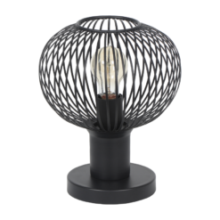 Πορτατιφ Μαύρο Ματ Μεταλλικό Πλέγμα Φ23 GILA 1x E27 Trio Lighting – 565700132
