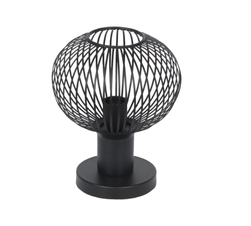 Πορτατιφ Μαύρο Ματ Μεταλλικό Πλέγμα Φ23 GILA 1x E27 Trio Lighting – 565700132