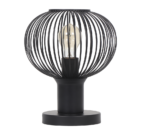 Πορτατιφ Μαύρο Ματ Μεταλλικό Πλέγμα Φ23 GILA 1x E27 Trio Lighting – 565700132