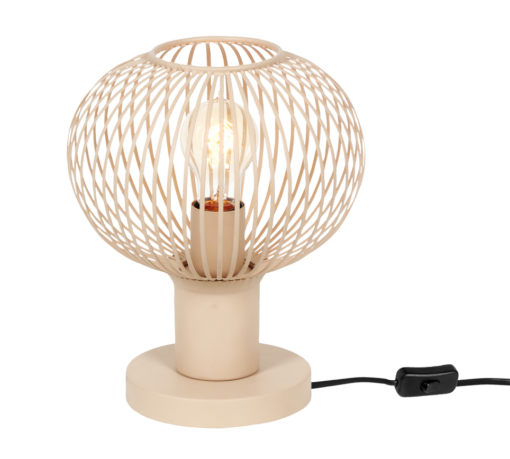 Πορτατιφ σε Απόχρωση Άμμου Μεταλλικό Πλέγμα Φ23 GILA 1x E27 Trio Lighting – 565700166