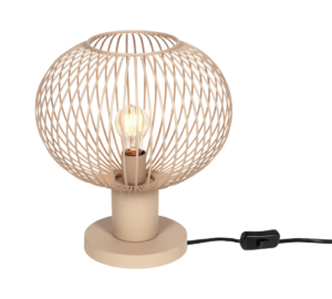 Πορτατιφ σε Απόχρωση Άμμου Μεταλλικό Πλέγμα Φ33 GILA 1x E27 Trio Lighting – 565790166