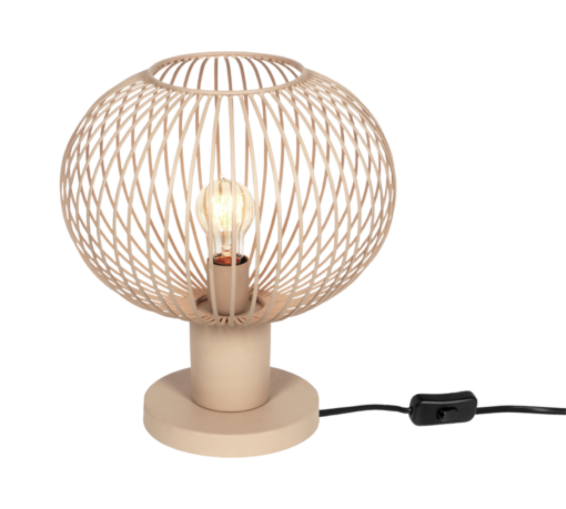 Πορτατιφ σε Απόχρωση Άμμου Μεταλλικό Πλέγμα Φ33 GILA 1x E27 Trio Lighting – 565790166