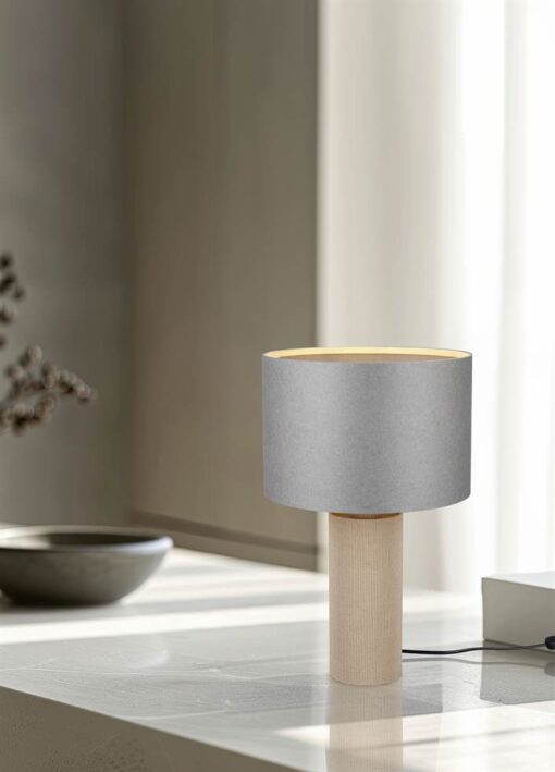 Πορτατιφ με Γκρι Χάρτινο Αμπαζούρ Φ30 CANIO 1x E27 Trio Lighting – 568190111