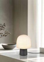 Πορτατίφ Μαύρο με Οπαλ Γυαλί STEEN 1xE14 Trio Lighting – 568200132
