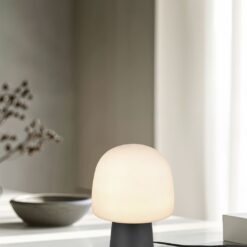 Πορτατίφ Μαύρο με Οπαλ Γυαλί STEEN 1xE14 Trio Lighting – 568200132