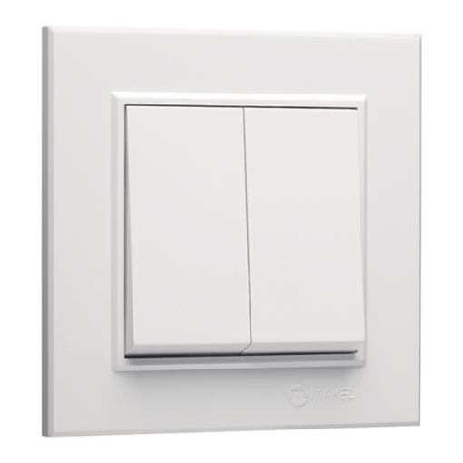 Διακόπτης διπλός κομμυτατέρ Makel Karea – 57187103
