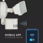 Προβολέας LED με ανιχνευτή Wi-Fi 18W Ψυχρό λευκό 6000K Λευκό σώμα V-TAC – 5745