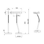 Πορτατίφ Trio Lighting LED 4W  Αντικέ Ορείχαλκος Μεταλλικό Step Dimmable 380lm 3000K  579790104