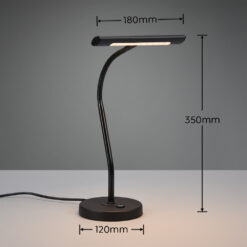 Trio Lighting 579790132 CURTIS Επιτραπέζιο Φωτιστικό Μαύρο Ματ 430lm 3000K 4‑Επιπέδων αφής