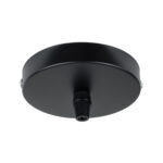 GloboStar® DIY 77501 Επιτοίχια Στρογγυλή Ροζέτα – Βάση για 1 Κρεμαστό Φωτιστικό – Φ10 x Υ2cm – Μαύρο – Μεταλλικό – 5 Χρόνια Εγγύηση