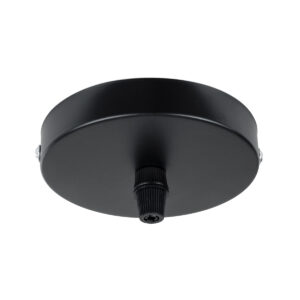 GloboStar® DIY 77501 Επιτοίχια Στρογγυλή Ροζέτα – Βάση για 1 Κρεμαστό Φωτιστικό – Φ10 x Υ2cm – Μαύρο – Μεταλλικό – 5 Χρόνια Εγγύηση