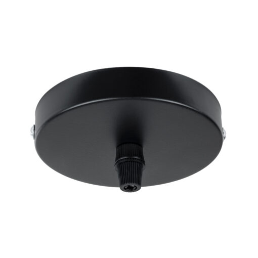 GloboStar® DIY 77501 Επιτοίχια Στρογγυλή Ροζέτα – Βάση για 1 Κρεμαστό Φωτιστικό – Φ10 x Υ2cm – Μαύρο – Μεταλλικό – 5 Χρόνια Εγγύηση