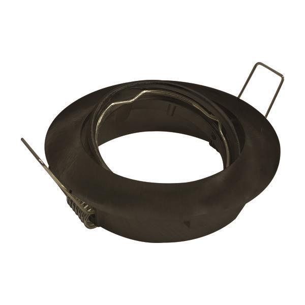 ΣΠΟΤ ΧΩΝΕΥΤΟ ΚΙΝΗΤΟ ΑΛΟΥΜΙΝΙΟΥ GU10 ΜΑΥΡΟ EUROLAMP 147-55620