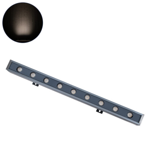 GloboStar® WASHER-NAIA 90173 Μπάρα Φωτισμού Wall Washer LED 9W 1035lm 30° DC 24V Αδιάβροχο IP65 Μ50 x Π4 x Υ5cm Φυσικό Λευκό 4500K – Γκρι Ανθρακί – 3 Years Warranty