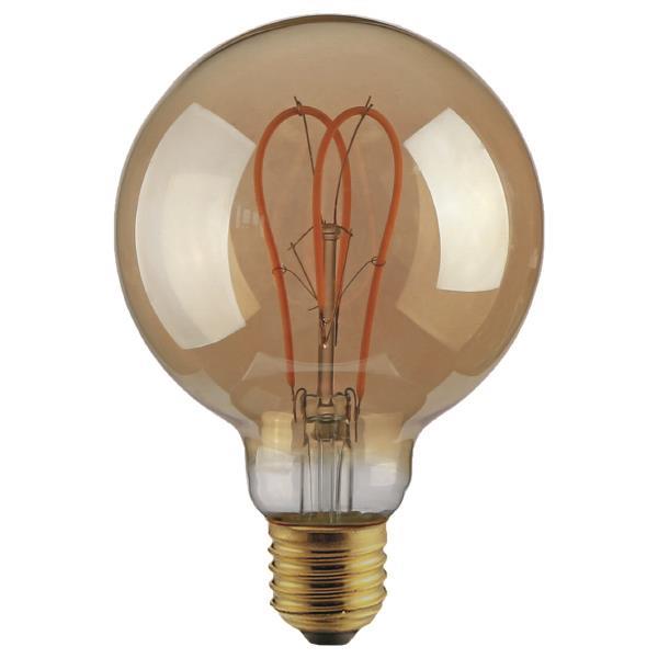 ΛΑΜΠΑ LED G125 FILAMENT “DECOR” 5W E27 2000K 220-240V DIMMABLE GOLD EUROLAMP – 147-78703